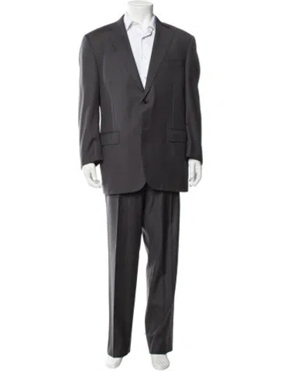 Pre-owned Canali Wool Two-piece Blazer In Gray