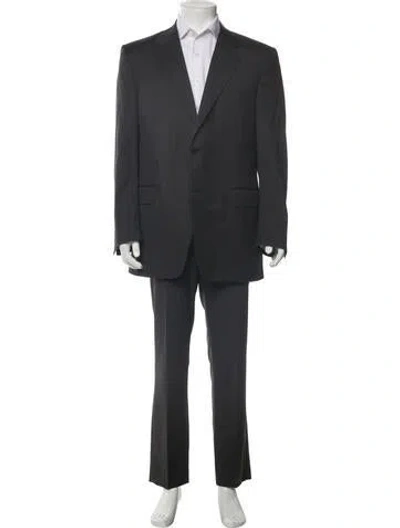 Pre-owned Canali Wool Two-piece Blazer In Grey