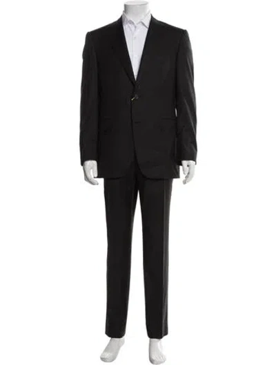 Pre-owned Canali Wool Two-piece Blazer W/ Tags In Black