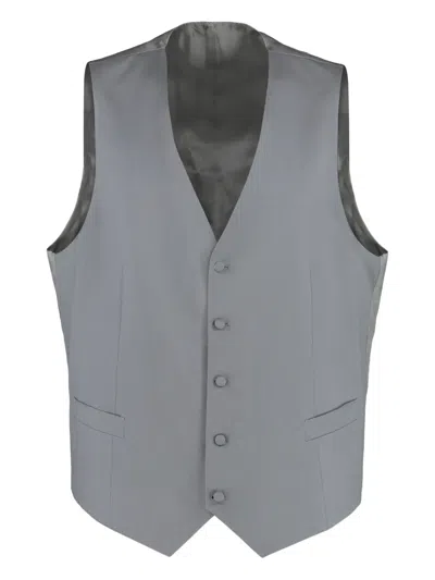 Canali Wool Waistcoat In Gray