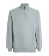 Canali Wool Zip-up Sweatshirt In Blue