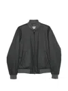 Canali Wool Bomber Jacket In Gray