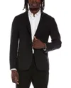 Canali Wool-blend Jacket In Black