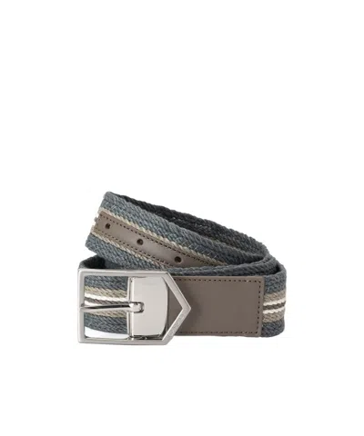 Canali Woven Belt In Gray
