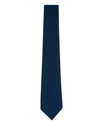 Canali Woven Tie In Blue
