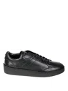 Canali Refined Black Sneakers With Durable Rubber Sole
