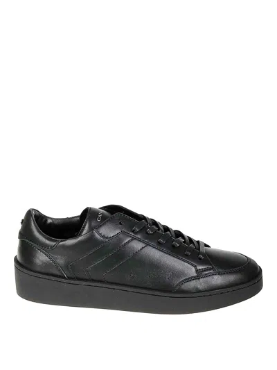 Canali Sneakers With Rubber Sole In Black