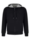 Canali Zip Hoodie In Blue