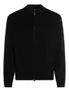 Canali Quarter Zip Wool Sweater In Black