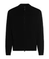 Canali Zip-neck Sweater In Black
