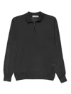 Canali Zip-neck Wool Sweater In Gray