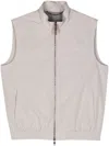 Canali Zip-up Gilet In Neutrals
