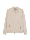 Canali Zip-up Jacket In Neutral