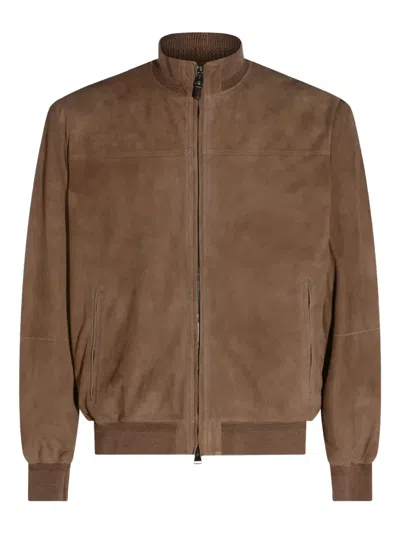 CANALI ZIP-UP SUEDE JACKET