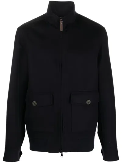 CANALI ZIP-UP WOOL-CASHMERE JACKET