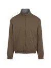 Canali Reversible Technical Zip-up Jacket In Nude