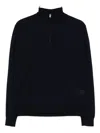 Canali Zipped Top In Blue