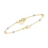 Canaria Fine Jewelry Canaria 10kt 2-tone Gold Bead Station Bracelet