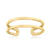 Canaria Fine Jewelry Canaria 10kt Yellow Gold 2-row Adjustable Toe Ring In Yellow