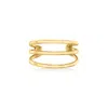 Canaria Fine Jewelry Canaria 10kt Yellow Gold 3-row Ear Cuff In Gold