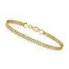 Canaria Fine Jewelry Canaria 10kt Yellow Gold Bismark-link Bracelet In Multi