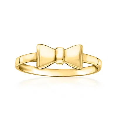 Canaria Fine Jewelry Canaria 10kt Yellow Gold Bow Tie Ring In Transparent