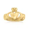 Canaria Fine Jewelry Canaria 10kt Yellow Gold Claddagh Ring In Yellow
