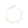 Canaria Fine Jewelry Canaria 10kt Yellow Gold Cross Station Anklet