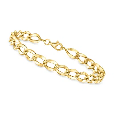 Canaria Fine Jewelry Canaria 10kt Yellow Gold Curb-link Bracelet In Multi