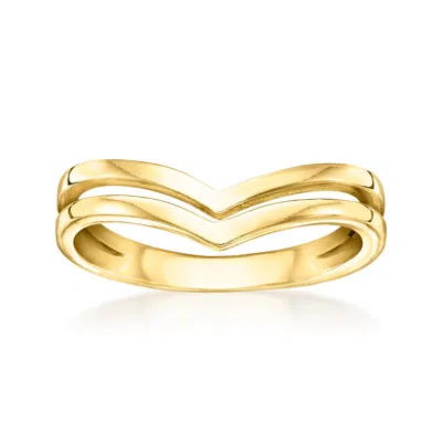 Canaria Fine Jewelry Canaria 10kt Yellow Gold Double V Ring