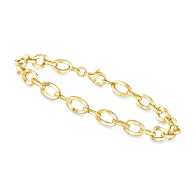 Canaria Fine Jewelry Canaria 10kt Yellow Gold Flat Oval-link Bracelet