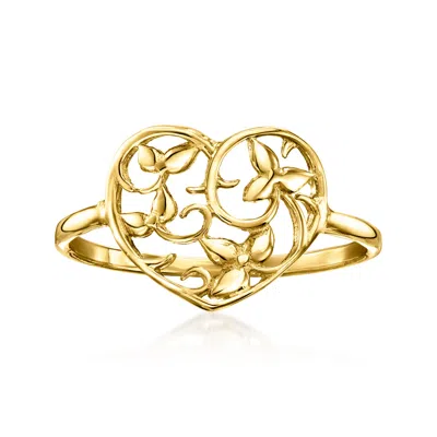 Canaria Fine Jewelry Canaria 10kt Yellow Gold Floral Cutout Ring