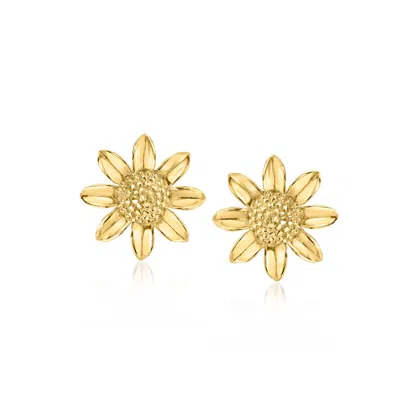 Canaria Fine Jewelry Canaria 10kt Yellow Gold Floral Earrings