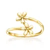 Canaria Fine Jewelry Canaria 10kt Yellow Gold Flower Bypass Ring In Yellow