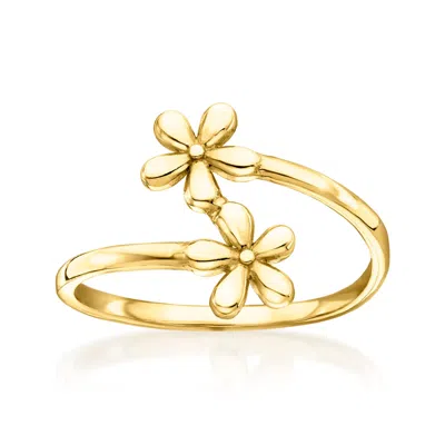 Canaria Fine Jewelry Canaria 10kt Yellow Gold Flower Bypass Ring