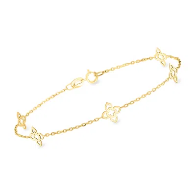 Canaria Fine Jewelry Canaria 10kt Yellow Gold Flower Station Bracelet