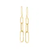 Canaria Fine Jewelry Canaria 10kt Yellow Gold Graduated Paper Clip Link Drop Earrings In Yellow