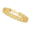 Canaria Fine Jewelry Canaria 10kt Yellow Gold Interlocking Link Bracelet In Multi