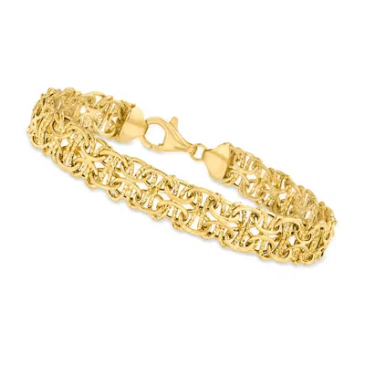 Canaria Fine Jewelry Canaria 10kt Yellow Gold Interlocking Link Bracelet In Multi