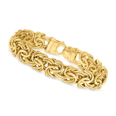 Canaria Fine Jewelry Canaria 10kt Yellow Gold Large Byzantine Bracelet In Multi