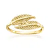 Canaria Fine Jewelry Canaria 10kt Yellow Gold Leaf Bypass Ring In Yellow