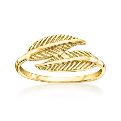 Canaria Fine Jewelry Canaria 10kt Yellow Gold Leaf Bypass Ring