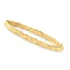 Canaria Fine Jewelry Canaria 10kt Yellow Gold Leaf-pattern Bangle Bracelet In Multi