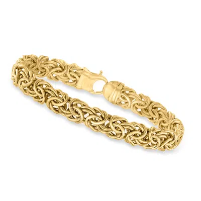 Canaria Fine Jewelry Canaria 10kt Yellow Gold Medium Byzantine Bracelet In Multi