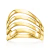 Canaria Fine Jewelry Canaria 10kt Yellow Gold Multi-row Curved Ring