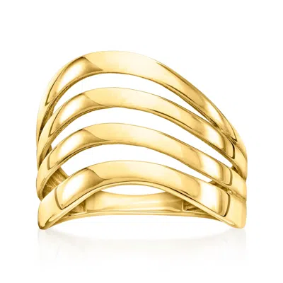 Canaria Fine Jewelry Canaria 10kt Yellow Gold Multi-row Curved Ring