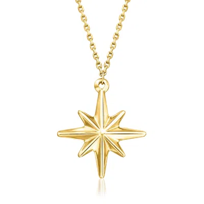 Canaria Fine Jewelry Canaria 10kt Yellow Gold North Star Necklace In Multi