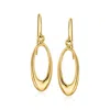 Canaria Fine Jewelry Canaria 10kt Yellow Gold Oval Drop Earrings In Yellow
