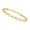 Canaria Fine Jewelry Canaria 10kt Yellow Gold Oval-link Bracelet In Multi