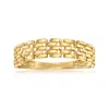 Canaria Fine Jewelry Canaria 10kt Yellow Gold Panther-link Ring In Yellow